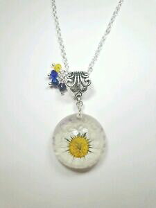 yzWG[EANZT[ fCW[y_gy_gi`hClbNXEhdaisy ciondolo di vero e proprio fiore schiacciato ciondolo dainty collana essiccato natura