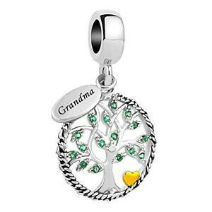 yzWG[EANZT[ R`[_Or[YuXbgfamiglia korliya nonna albero della vita cuore charm dangle bead per bracciale