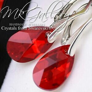yzWG[EANZT[ XtXL[X^[OVo[NX^RCgTCAbh925 sterling silver crystals from swarovskiR pear 16mm light siam ab red