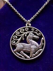 yzWG[EANZT[ Pgy_gZkmXlbNXn[EBbJcervo celtico cernunnos collana con pendente, red deer horned god herne pagan wicca