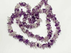 yzWG[EANZT[ `bvAWXglbNXR[hvintage chips ametista naturale molto lunga collana con cordone donna