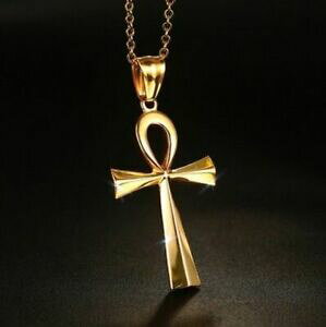 yzWG[EANZT[ GWvgv[gANL[CtNXy_g`F[lbNX`F[grande placcato oro egiziano ankh key della vita croce ciondolo collana catena amulet