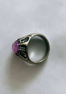 yzWG[EANZT[ Vo[Og[WFXg[anello dargento tono lilla gem stone