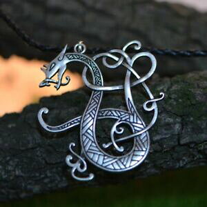 yzWG[EANZT[ oCLOhSy_glbNXI[fBg[m[mobOcollana con ciondolo a forma di drago vichingo con sacchetto regalo pagane odino thor no