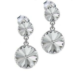 yzWG[EANZT[ XtXL[RVo[X^[OCOg[_ONAIWiNX^925 argento sterling orecchini a perno dangle chiaro cristalli originali d
