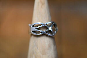 �y���������z�W���G���[�E�A�N�Z�T���[ �z���C�g���^���J�b�g���[�N�J�g�����[�����O�T�C�Yartisan bianco metallo cutwork anello da posate dimensione n