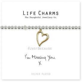 【送料無料】ジュエリー・アクセサリー シルバーメッキブレスレットla vita charm mi manchi bracciale placcato argento