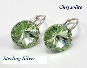 yzWG[EANZT[ X^[OVo[HXtXL[NX^N\CgCO*sterling silver* rivoli chrysolite earrings made with swarovski crystals