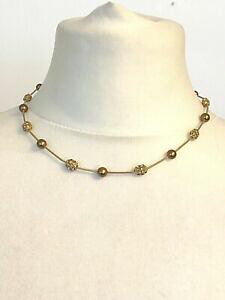 yzWG[EANZT[ lg[S[hJ[OlbNXCXg[Zbgr[Ymonet tono oro collare collana di lunghezza con strass incastonati perline