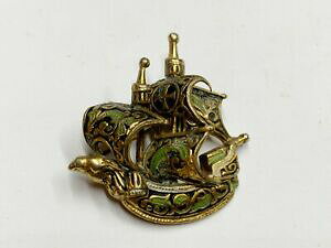 yzWG[EANZT[ Be[WGiXyCKI{[ggh_}ZfB[Xsu[`vintage enamel spanish galleon ship boat toledo damascene ladies pin brooch