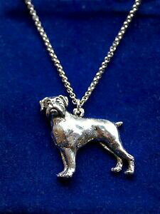 �y���������z�W���G���[�E�A�N�Z�T���[ �o�b�O�s���[�^�[�V���o�[�y���_���g�{�N�T�[�l�b�N���Xboxer cane collana con pendente dargento peltro con sacchetto regalo, cucciolo amante regalo