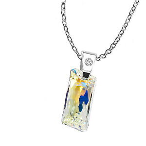 yzWG[EANZT[ Vo[X^[OlbNXXtXL[RNX^oQbgNX^925 argento sterling collana 18 crystal ab baguette cristalli di swarovski R