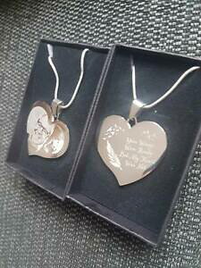 yzWG[EANZT[ JX^eLXgn[glbNXy_gv[gpersonalizzato fototesto inciso cuore collana ciondolomatrimonio regalo di complean