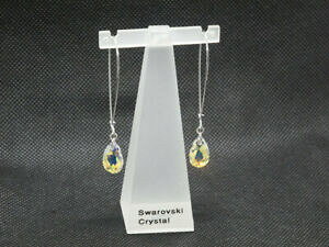 yzWG[EANZT[ XtXL[NX^hbvX^[OnhChVo[COswarovski crystal goccia orecchini argento sterlinghandmade