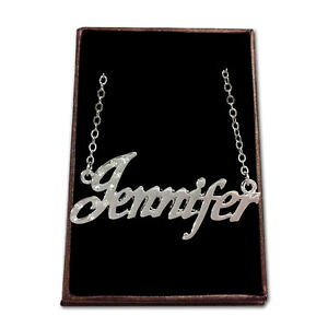 yzWG[EANZT[ p[\iCYWFjt@[ACfAzCgS[hbLlbNXbianco oro placcato collana con nomejenniferidea regalo per leicompleanno personalizzata