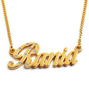 yzWG[EANZT[ S[hbLlbNXjAJX^ChlbNX18k oro placcato collana con nome raniacustom made anniversario regali per lei