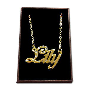 yzWG[EANZT[ uChChfUCi[[ACfAS[hbLlbNXoro placcato collana con nomelilyidee regalo per leidamigelle designer