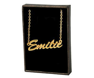 �y���������z�W���G���[�E�A�N�Z�T���[ �A�C�f�A�G�~���[�l�b�N���Xemilie 18ct doratura collana con nomefamiglia di compleanno idee regalo sposa