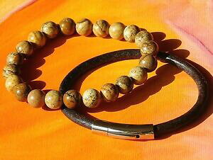 yzWG[EANZT[ WXp[U[Zbgr[YYEBYuXbgda uomodonna 8mm gemstone bracciale con perline setpicture jasper amp; in pelle