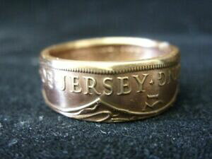 yzWG[EANZT[ nhChW[W[RCOTCYfatto a mano jersey coin anello 1931, taglia v 14 us 11, r1532