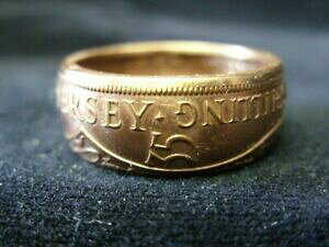 yzWG[EANZT[ nhChW[W[RCOTCYfatto a mano jersey coin anello 1935, taglia u us 10 14, r1356