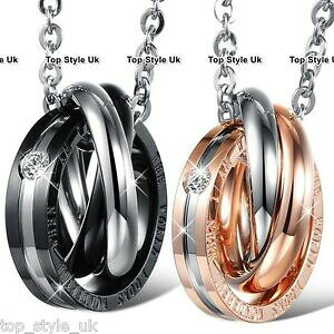 yzWG[EANZT[ [YS[hVo[ubN`[OlbNXNX}X`F[rosa oro argento amp; nero anello charm collana catena regali di natale per la sua don