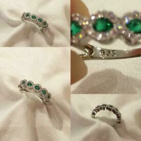 【送料無料】ジュエリー・アクセサリー エメラルドカラーリングサイズemerald coloured ring size 9