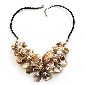 yzWG[EANZT[ S[WXAeB[NzCgVFR|WbgU[XgOlbNXsplendido antico bianco shellcomposito collana corda in pelle