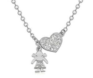 yzWG[EANZT[ n[gy_gn[gy_gK[hilbNXle ragazze donna collana con pendente cuore argento con ciondolo a forma di cuore ragazza amp;