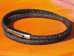 yzWG[EANZT[ CxCA[guEU[Xl[NXLvgXeXX`[uXbgdonna in pelle marrone stampa pelle di serpente amp; bracciale in acciaio inos