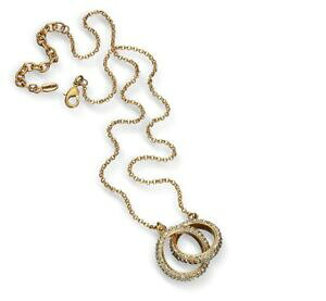 yzWG[EANZT[ tBIbt@bVS[hbLNX^t[vlbNXfiorelli fashion placcato oro cerchi cristallo collegato collana 41cm 5cm