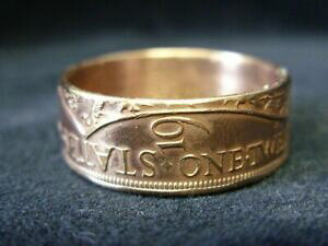 yzWG[EANZT[ nhChW[W[RCOTCYfatto a mano jersey coin anello 1947, taglia x us 11 34, r987