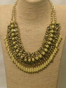 yzWG[EANZT[ S[hCG[p[p[lbNX`F[[bPj[Nt@V[dichiarazione da donna oro giallo perla collana di perline catena bib univoco insolito