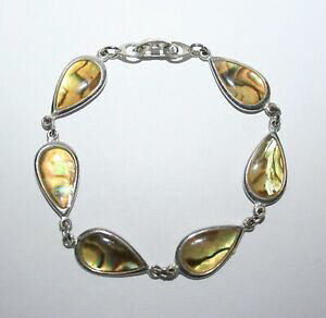 �y���������z�W���G���[�E�A�N�Z�T���[ �A���r�V�F���u���X���b�gvintage abalone shell bracciale 6 34 lunghezza breve nuovo amp; inutilizzato
