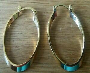 yzWG[EANZT[ AS[htBhI[oNI[t[vCO~[g{bNXvt02 real gold filled ovale creole hoop orecchini 43 x 23 x 25 mm regalo boxd p