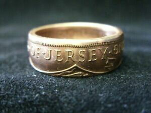 yzWG[EANZT[ nhChW[W[RCOTCYfatto a mano jersey coin anello 1947, taglia u us 10 14, r1368
