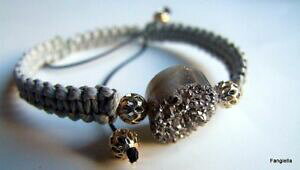 yzWG[EANZT[ uXbgNH[c^C^lV}NO[uARgObracelet quartz titane sur macrame reglable en coton gris