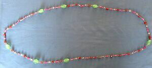 yzWG[EANZT[ Be[WKXp[lbNXI[o[r[YC`bellissima collana vintage perle di vetro oltre 60 perline 54 pollici veloce e gratuito