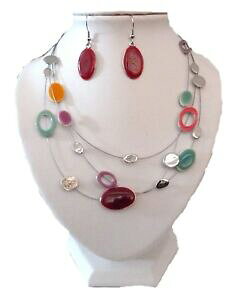 yzWG[EANZT[ Re|[GiNtglbNXCOZbgcontemporanea enameled craft collana e orecchino setn8304
