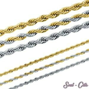 yzWG[EANZT[ [vXeX`F[RfBmlbNXS[hVo[rope catena in acciaio inox cordino collana intrecciata donna uomo oro argento