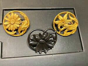 �y���������z�W���G���[�E�A�N�Z�T���[ ���b�g�h�u���b�V���A���V�G���k���B���e�[�W�A�[���f�R�A�[���k�[���H�[�f�A�[���}���O���b�g���Xlot de 3 broches anciennes vintages art deco art nouveau decor 