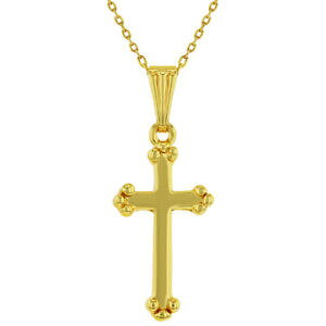 �y���������z�W���G���[�E�A�N�Z�T���[ �S�[���h���b�L�l�b�N���X�y���_���g18k placcato oro tradizionale piccolo croce collana religioso ciondolo 483cm