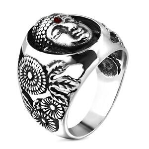 yzWG[EANZT[ XeXI[eBKRYOanello da uomo in acciaio inox uomo donna anello buddha buddismo autiga R