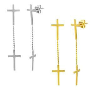 yzWG[EANZT[ X^[OVo[_uy_gNXCOC{argento sterling doppio pendenti croce orecchini a lobo