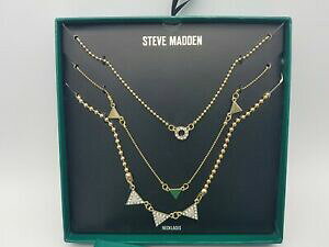 �y���������z�W���G���[�E�A�N�Z�T���[ �X�e�B�[�u�}�b�f���{�b�N�X�S�[���h�g�[���l�b�N���X�Z�b�gsteve madden set di 3 collane tono oro in confezione regalo