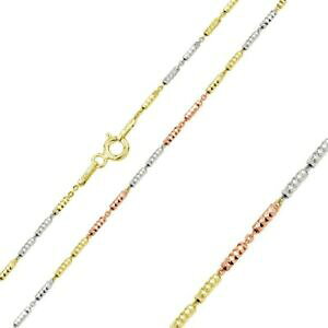 yzWG[EANZT[ X^[OVo[g[`F[lbNX`[uC^Aargento sterling 3tone 14mm tubo collana a catenina, prodotto in italia