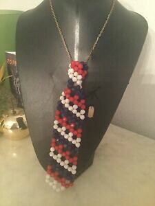 yzWG[EANZT[ rW[Be[WRA[At@EXyvXeBNGAtHhNx[gbijoux vintage collier en fausses perles plastique et en forme de cravate