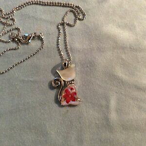 yzWG[EANZT[ At[YLbgy_gsNi fiori veri ciondolo gatto rosa