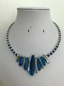 yzWG[EANZT[ w}^CgNH[cAK^r[YR[gNH[cV[hC[lbNXematite, quarzo amp; agata perline amp; rivestito quarzo shard 15 collana filo della