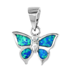 【送料無料】ジュエリー・アクセサリー スターリングオパールシルバーバタフライペンダントargento sterling opale pendente a farfalla